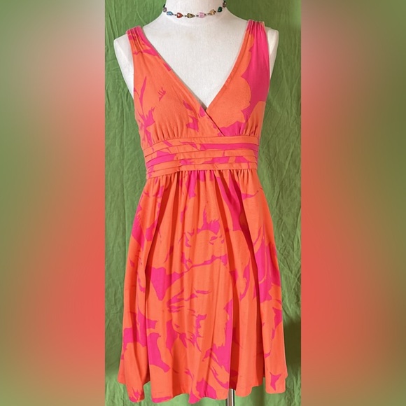 American Eagle Outfitters Dresses & Skirts - AMERICAN EAGLE OUTFITTERS🦅Women’s Orange/Pink Floral Print Lightweight Dress